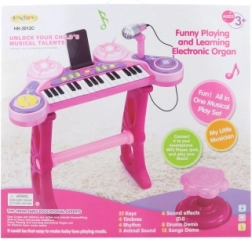 pianola elettronica per bambini con microfono – blu