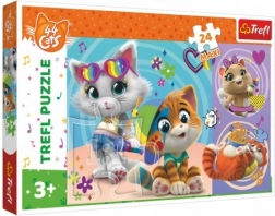 Maxi puzzle 24 pezzi Gatti Felici 44 CATS 60 × 40 cm