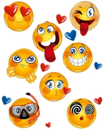 Grande foglio di adesivi Emoji