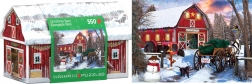 Puzzle in scatola di latta Natale in fattoria 550 pezzi EUROGRAPHICS