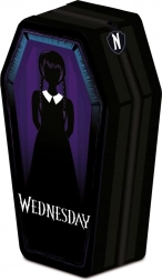 Astuccio a forma di bara con motivo Mercoledì