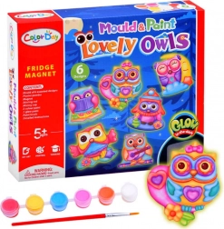 Set creativo per realizzare magneti – gufi