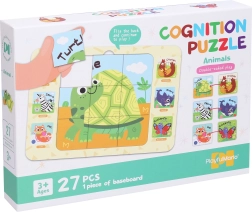 Puzzle di animaletti fronte/retro da 27 pezzi 25 × 18 cm