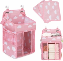 Ag637c organizer per lettino rosa