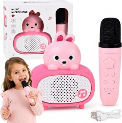 Karaoke interattivo per bambini con microfono Bluetooth e altoparlante con coniglietto