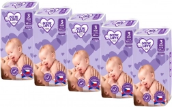 Pannolini usa e getta per bambini New Love Premium Comfort 3 Midi 4–9 kg, megapack 5×48 pz
