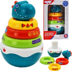 Piramide sensoriale a forma di dinosauro WOOPIE Baby per neonati