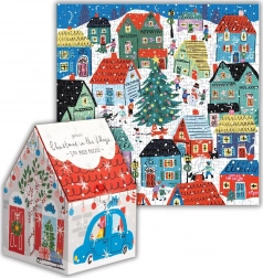 Puzzle quadrato Natale nel villaggio 500 pezzi
