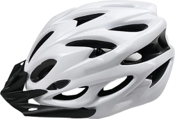 Casco da ciclismo RACE con luce LED e misura regolabile, bianco
