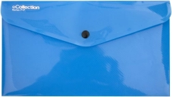 Busta con bottone blu