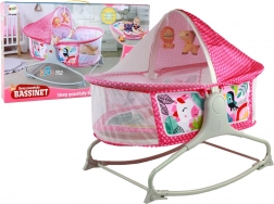 Culla Multiuso per Bambini con Altalena 2 in 1 in Colore Rosa