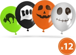 Set di palloncini di Halloween con 4 motivi, 12 pezzi