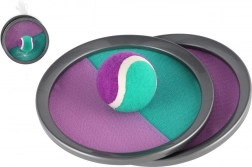 Catch ball gioco con chiusura a strappo 19 cm – verde‑viola, in rete