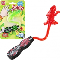 Giocattolo lucertola appiccicosa 21 cm