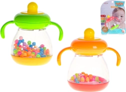 Sonaglio a forma di biberon 8 cm, dai 3 mesi+, 3 colori
