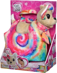 Cagnolino di peluche CHI CHI LOVE stile batik con borsa