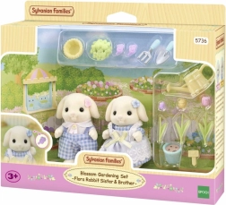 Set floreale con personaggi Flora Rabbit di SYLVANIAN FAMILIES