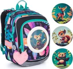 Topgal zaino scolastico leggero animali del bosco