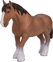 Figura realistica di cavallo Clydesdale bruno chiaro