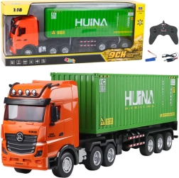 Camion RC con container 1:18 verde HUINA