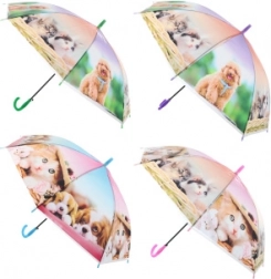 Ombrello automatico con cani e gatti