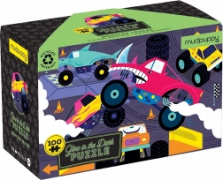 Puzzle Luminosi Monster Trucks di Mudpuppy - 100 pezzi