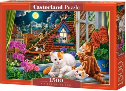Puzzle 1500 pezzi Gattini sul tetto