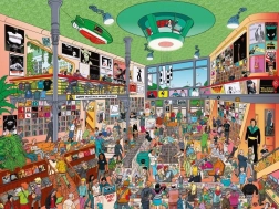 Puzzle HEYE negozio di musica, 1500 pezzi