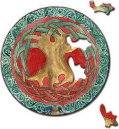 Puzzle rotondo Curiosi Picoli albero 33 pezzi