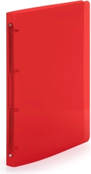 Raccoglitore A4 a quattro anelli rosso