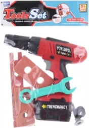 Trapano giocattolo a batteria con accessori