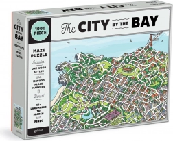 galison puzzle città nella baia di san francisco 2in1, 1000 pezzi