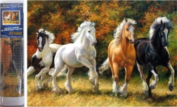 Norimpex pittura con diamanti Cavalli al galoppo 30 × 40 cm