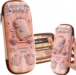 Astuccio scolastico portatile Capibara sul monopattino 23cm