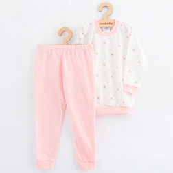 Pigiama in cotone per bambini New Baby orsetto rosa 128/134