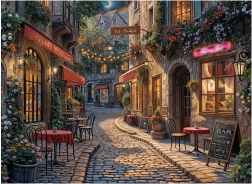 Puzzle Strada dei bar 1000 pezzi