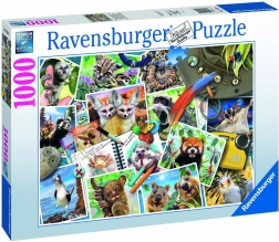 Puzzle 1000 pezzi – animali in viaggio RAVENSBURGER