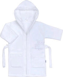 Accappatoio per bambini New Baby Gufetti bianco