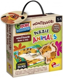 Puzzle in legno Montessori con animali