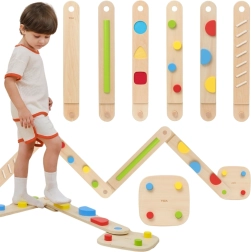 Viga percorso modulare in legno per equilibrio e sensomotricità
