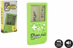 Gioco digitale Caduta dei dadi rompicapo in plastica 7×14 cm a batteria con suoni – Verde