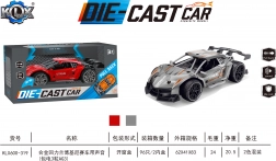 Macchinina in metallo a retrocarica 1:32 con pneumatici in gomma e suoni – Unique