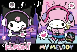 puzzle 160 pezzi kuromi domina hello kitty trefl