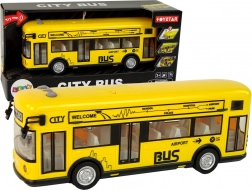Autobus urbano giallo con inerzia 1:18