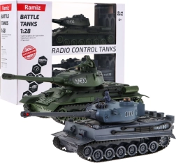 Carri armati radiocomandati T–34 vs Tiger in scala 1:28 – set da battaglia 2,4 GHz