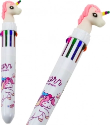 Penna Multicolore Unicorno automatica bianca