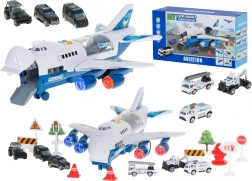 Aereo della polizia con 6 auto