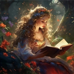 Mosaico di diamanti - principessa con libro