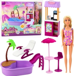 Bambola ANLILY in spiaggia con piscina e chiosco bevande