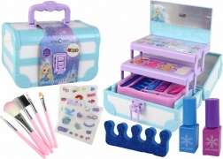 Set cosmetico in valigetta blu